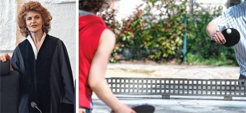 Gab es ein Tischtennisspiel – und wenn ja, wann? Und mit wem? Richterin Heike Will muss auch in solchen Fragen im Hanna-Prozess den Durchblick behalten. Fotos Weiser/DPA
