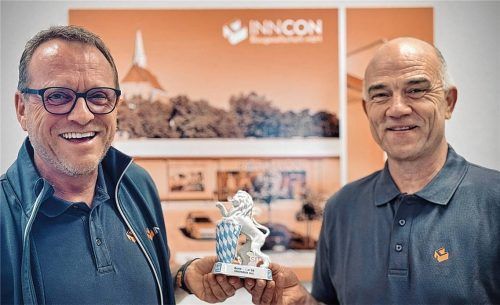 In nur acht Jahren sind sie mit ihrem Bauunternehmen „InnCon“ zu einem der erfolgreichsten Mittelständler Bayernsgeworden: Otto Leibenger (links) und Siegmund Strasser.Fotos  Eschenfelder