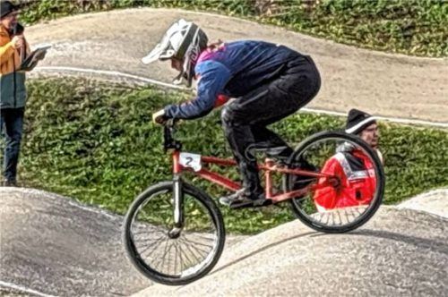 Jessica Fuchs sicherte sich in der Gesamtwertung der BMX-Bayernliga den Sieg bei den Cruiser Women.Foto Benjamin Fuchs