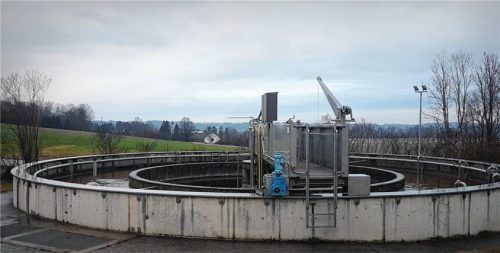 Klärbecken in der Kläranlage Griesstätt.Foto rieger