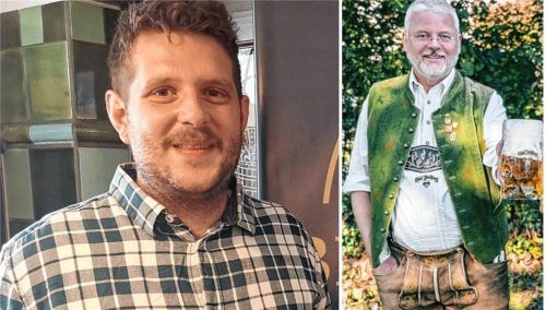 Simon Felber, der gemeinsam mit Dominic Wright das Bräustüberl in Haag leitet, übernimmt mit ihm nun auch den Brauerei-Gasthof Gut Forsting. Brauerei-Chef Georg Lettl freut’s. Foto Leitner/Huber