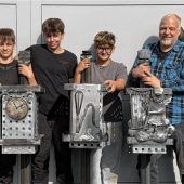 Kunstvolle Abfallkörbe aus Schmiedekunst