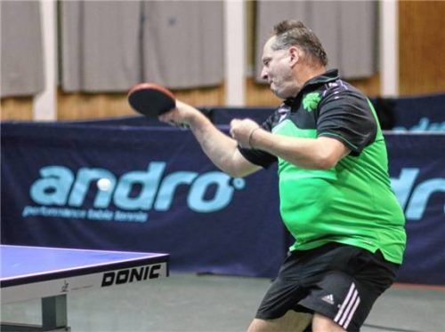 Thomas Maucher rettete mit dem Gewinn des letzten Einzels zumindest einen Punkt.Foto Gerhard Erlich