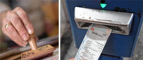 Ab 1. Januar fahren Landkreisbürger mit dem MVV Bus und Bahn. Bei der Fahrkartenentwertung kommt anfangs auch der gute alte Handstempel zum Einsatz. Fotos dpa