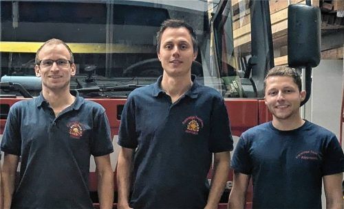 Ab 1. Januar übernehmen (von links) Kommandant Stefan Zehetmaier, Zweiter Kommandant Andreas Stettwieser und Dritter Kommandant Christian Berger die Führung bei der Feuerwehr Albertaich. Foto Künzner-Hingerl