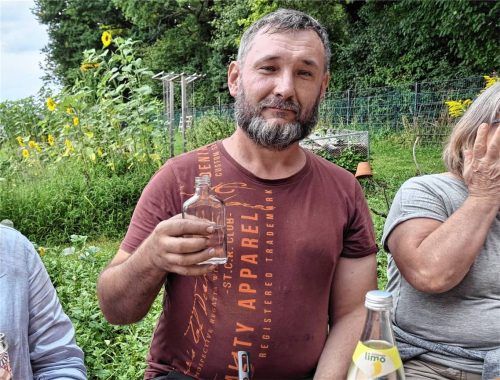 Andrej aus der Ukraine in einem glücklichen Moment. Foto Lang