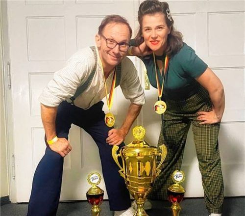 Angela Lex und Christian Wagner von den Dancin‘ Shoes Trostberg sind erstmals deutsche Meister.