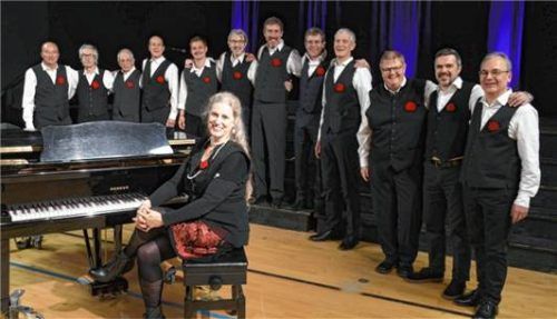 Anja Schwarze-Janka gibt bei den „Rosen-Kavalieren“ den Takt an.Foto re