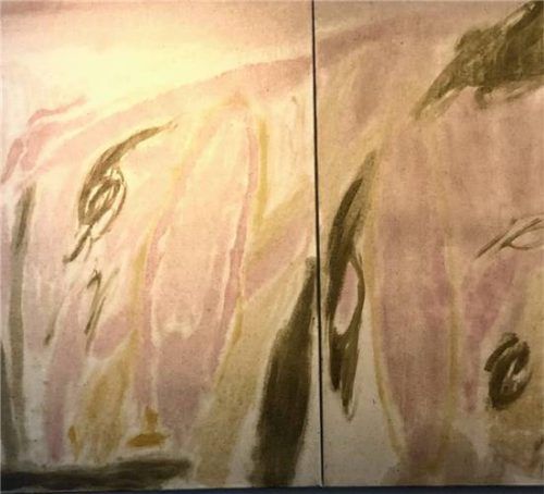 Astrid Bauer: Thulit Garten, Öl auf Leinwand (2025).