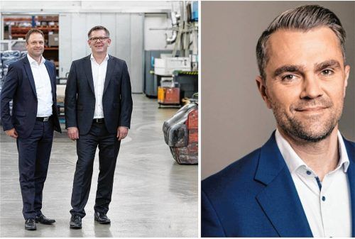 Blicken optimistisch in die Zukunft: die SGF-Geschäftsführer Josef Wimmer (links) und Arne Festerling, sie unterstützt Sachwalter Michael Verken (rechts). Fotos SGF/Anchor