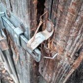 <p>Das Türschloss vom Bienenhaus ist aufgebrochen.</p>