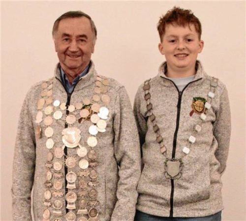 Die neuen Regenten bei Edelweiß Bayerntreu: Schützenkönig Franz Radlbrunner (links) und Schützenkönig Korbinian Bichlmeier. Foto Fenninger