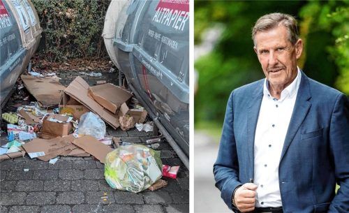 Die Situation an den Wertstoffinseln sorgt vielerorts für Unmut. Um die Umweltsünder auf frischer Tat zu ertappen, gibt es Menschen wie Walter Fortmühler – er ist als Mülldetektiv tätig. Fotos stadt Rosenheim/Detektei Fortmühler