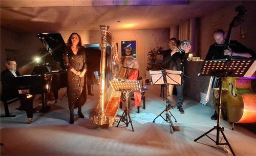 Ein Abend wie ein musikalischer Winterstern: (von links) Paul Rivinius, Anahita Ahsef, Edith Gasteiger, Andreas Reiter und Johannes Gasteiger ließen bei „Wilde Weihnacht“ Klangwelten zwischen Stille, Sehnsucht und Spielfreude lebendig werden.