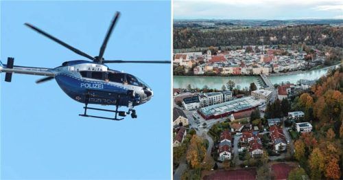 Ein Autofahrer floh nach einem Unfall bei Wasserburg. Bei der Suche kam auch ein Helikopter zum Einsatz. (Symbolfotos) Foto Imago/Rüdiger Wölk/Stuffer