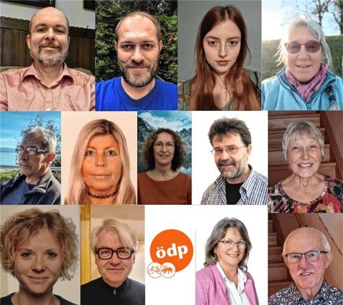 Fotocollage der ÖDP-Stadtratskandidaten für Wasserburg. Foto ödp