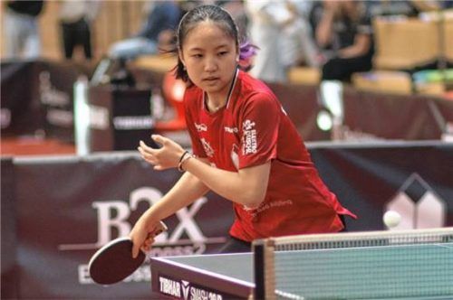 Lisa Wang lieferte eine souveräne Vorstellung ab und war mit den beiden Einzelsiegen maßgeblich am Kolbermoorer Unentschieden beteiligt.Foto Gerhard Erlich