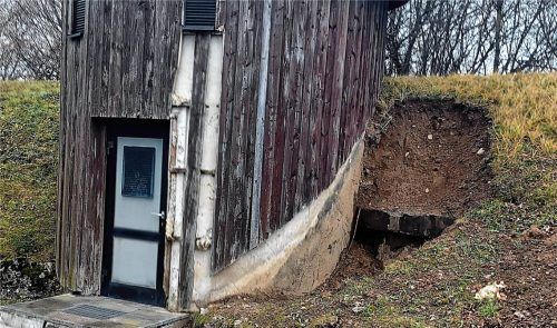 Probegrabungen am Hochbehälter, der 1953 gebaut wurde, haben bereits stattgefunden. Foto Unterforsthuber
