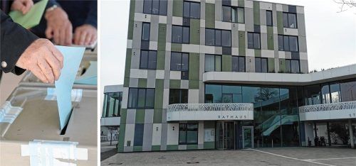 Wer bezieht ab Mai 2026 das Büro des Bürgermeisters im Kolbermoorer Rathaus? Fotos Weinzierl, Imago/Hübner, re