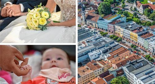 Wie oft wird geheiratet? Und wie viele Kinder kamen auf die Welt? Wir haben bei drei Standesämtern im Landkreis Mühldorf nachgefragt. Foto Silas Stein (dpa), IMAGO/MiS, IMAGO/Alexander Rochau