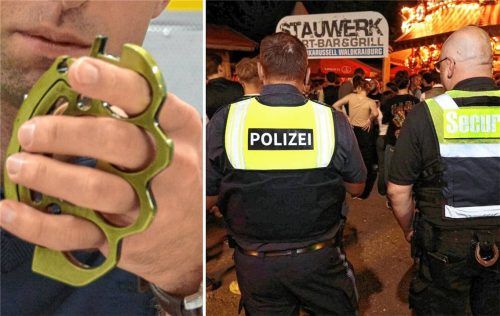 Am 20. Juli kam es auf dem Volksfest in Waldkraiburg zu einer Schlägerei. Dabei soll auch ein Schlagring im Spiel gewesen sein. Jetzt gab es ein Nachspiel vor dem Amtsgericht Mühldorf.Foto Jörn Perske/dpa/Ludwig Stuffer