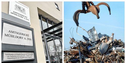Am Amtsgericht Mühldorf ging der Prozess um einen Metalldiebstahl auf einem Schrottplatz in eine weitere Runde. Foto Klemm/DPA
