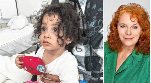 Basmala (3) aus Tiaret in Algerien leidet an einer seltenen Erbkrankheit (links). Ohne Behandlung muss sie sterben. An der Schön-Klinik in Vogtareuth könnte das Kind gerettet werden. Deshalb hat Petra Windisch de Lates, die Vorsitzende der Hilfsorganisation „Lebensbrücke“ (rechts), eine Spendenaktion ins Leben gerufen. Foto Deutsche Lebensbrücke e.V.