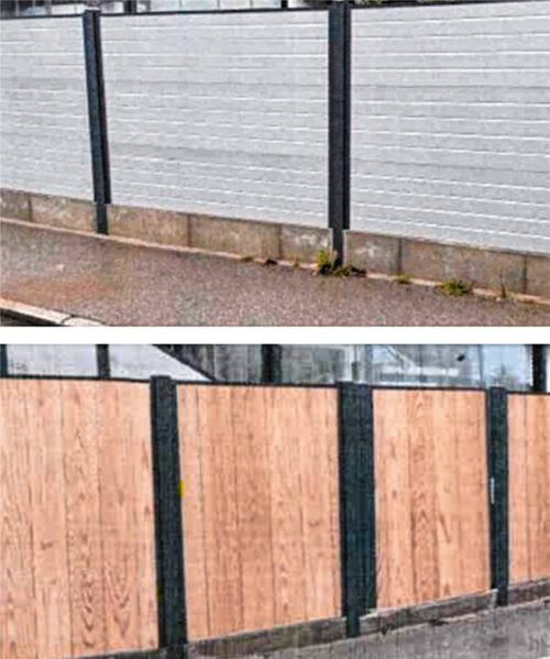 Beispiele für Lärmschutzwände im Gemeindegebiet Übersee: Diese Möglichkeiten kamen im vergangenen Bauausschuss zur Sprache. Giesen