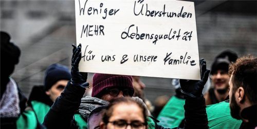 Bürgerprotest gegen die Kanzler-Worte zur Arbeitsmoral. Foto DPA