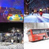Schneeregen und Wetter-Chaos