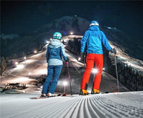 Das Nachtskifahren hat einen ganz eigenen Zauber: häufig sind die Pisten weit weniger frequentiert wie am Tag. Foto  skiwelt söll