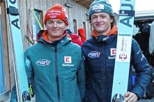 Die Brüder Benedikt (von rechts) und Jonathan Gräbert waren erfolgreich in Österreich.Foto re