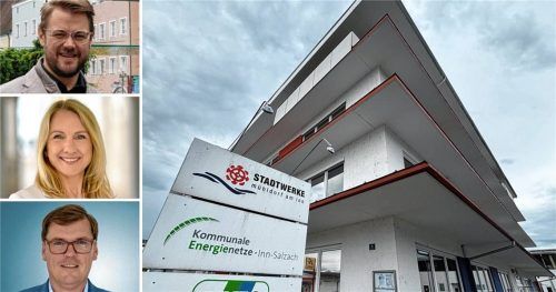 Die Geschäftszahlen der Stadtwerke sind weiter Thema in Mühldorf: Die Stadträte und Bürgermeisterkandidaten Claudia Hungerhuber (SPD, Mitte) und Stefan Lasner (CSU, unten) wollen aus dem Rathaus und von Bürgermeister Michael Hetzl (UM) mehr Unterlagen. Fotos  Honervogt; privat