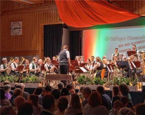 Die Musiker der Halfinger Blasmusik. Foto Obermayr