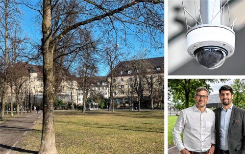 Im Salingarten soll es eine Videoüberwachung geben. Jedenfalls wenn es nach der Rosenheimer SPD und CSU geht. Fotos Redaktion/SPD Rosenheim/picture alliance/dpa | Shireen Broszies