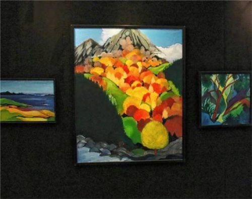 Meer und Berge: Künstlerin Judith Steinbacher stellt ihre „Sehnsuchtsorte“ in der Galerie Fuchsgrube aus. Foto Benekam