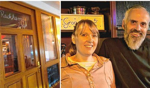 Noch fehlt das Schild für den Eingangsbereich, doch die Botschaft über der Eingangstür ist eindeutig: „Herzlich willkommen in der ‚Rackhams Bar‘“. Julia und Alex Janosevic, die neuen Betreiber der Cocktailbar am Wasserburger Marienplatz, setzen auf Qualität und Nachhaltigkeit. Fotos Birkhof