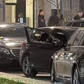 Absperrungen in Sendling