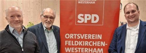 Arbeiten auf die Wahl hin: (von links) Michael Schmirl, Heinz Oesterle und Sebastian Roloff. Foto SPD