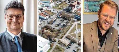 Das Gutachten der TH wird keine Vorentscheidung für oder gegen einen künftigen Campus-Standort sein, sagt Landrat Max Heimerl (links). Dem widerspricht Mühldorfs Bürgermeister Michael Hetzl. Er wisse bereits, wie in dem Gutachten der Standort Sümö-Gelände (Mitte) bewertet wird. Fotos Landratsamt Mühldorf, Ludwig Stuffer, Christa Latta