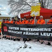 Autobahnmeisterei streikt trotz winterlicher Bedingungen