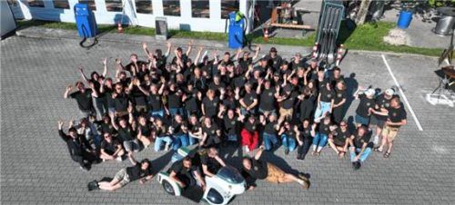 Die aktive Obinger Motorradgemeinschaft.Foto mfg Obing