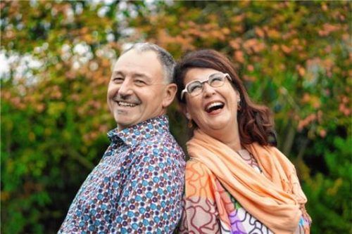 Die Liedermacher Amadeus und Gabi Eidner. Foto re