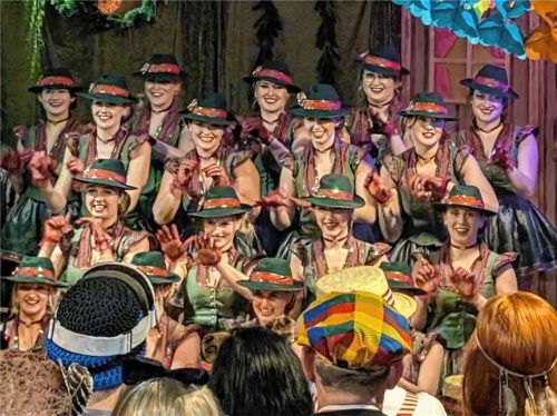 Die „RedLips“ aus Pleiskirchen begeisterten die Besucher des Faschingskranzls. Foto  Dalhoff