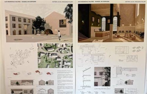 Die Vorschläge der Architekturstudenten.Foto elk