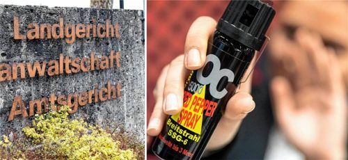 Ein Parkplatzstreit in Mühldorf eskalierte: Eine Justizbeamtin fühlte sich bedroht, besprühte zwei Männer mit einem selbst gebastelten Spray und stand dafür als Angeklagte vor dem Landgericht in Traunstein.Fotos dpa (Symbolfoto)