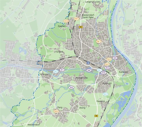 Eine Übersicht über die Baustellen und Bauarbeiten, die momentan in der Stadt Rosenheim laufen. Klinger