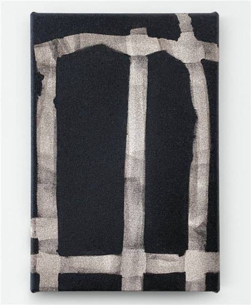 Eines der Werke von Laura Sachs: Dusty 032 M, 30 mal 20 Zentimeter, Öl und Staub auf Leinwand, entstanden im Jahr 2023. Foto Marjorie Brunet Plaza