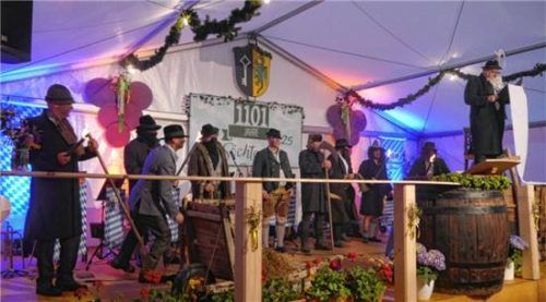 Gaudi-Haberfeldtreiben beim Kesselfleischessen.Foto Gemeinde