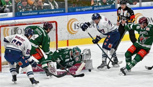 Gegen den Tabellenzweiten Kassel Huskies haben die Starbulls bis jetzt in allen drei Partien mit 3:2 in der Overtime gewonnen.Foto Hans-Jürgen Ziegler